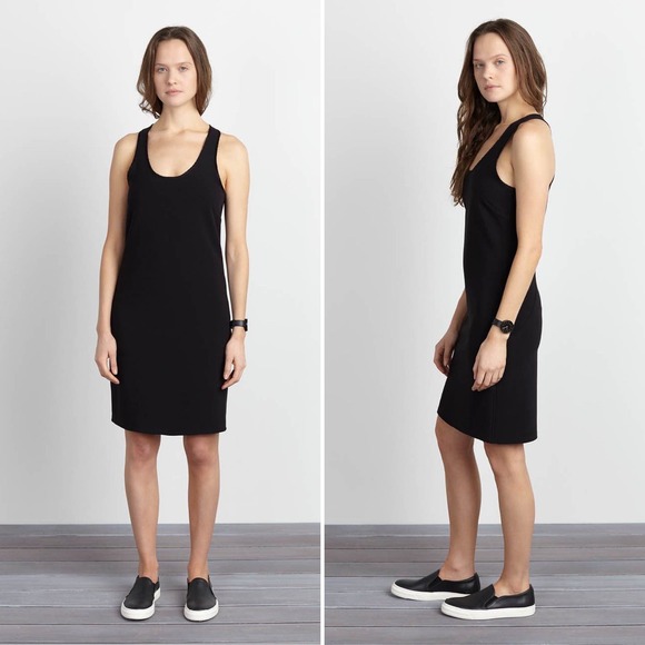 Emerson Fry Ponte Layering Dress Black‎ Racerback Size 2 LBD Classic Minimalist - Picture 2 of 16